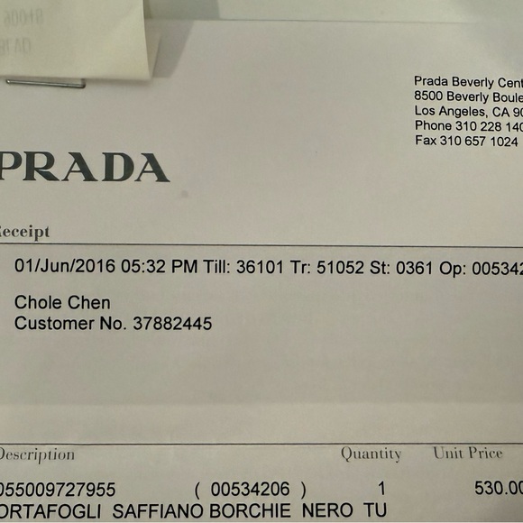 Authentic Prada Saffiano Leather With Rhinestone Black Wallet - Picture 10 of 10